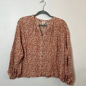 Vici Rust Floral Blouse